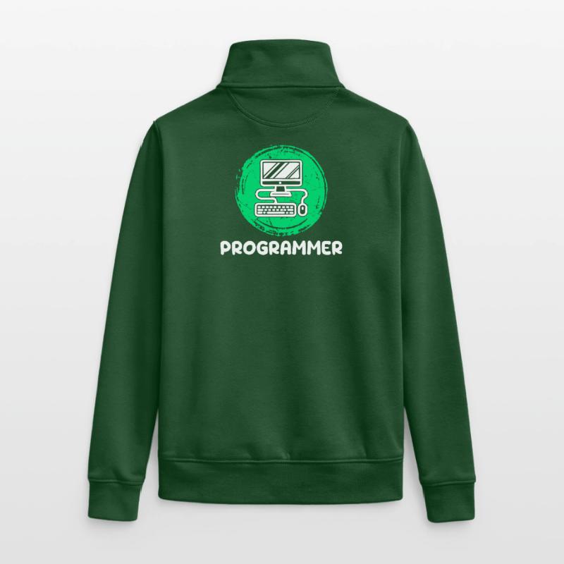 Computer Developer Programmer Computer Geek Unisex Organic Zip Sweatshirt by Stanley/Stella