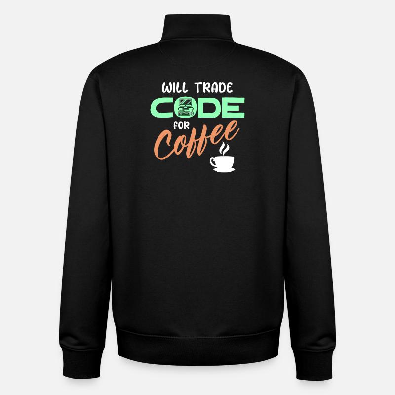 Programmierer Developer Code Statement Computer - Unisex Organic Zip Sweatshirt von Stanley/Stella - Schwarz