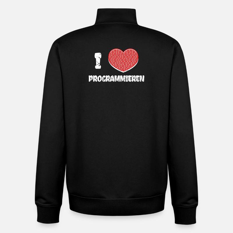 Developer Herz Programmierer Statement Informatik - Unisex Organic Zip Sweatshirt von Stanley/Stella - Schwarz