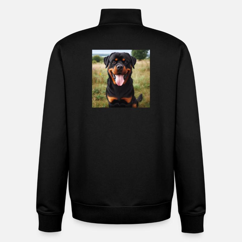 Rottweiler - Sweat zippé unisexe en coton bio Stanley/Stella - noir