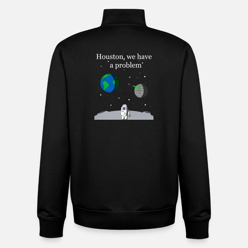 Houston We Have a Problem - Unisex Organic Zip Sweatshirt by Stanley/Stella - black