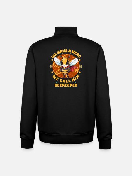 Bees and beekeepers - Unisex Organic Zip Sweatshirt by Stanley/Stella - black