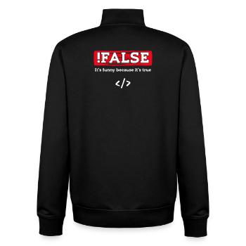Debug Scripting Statement Developer Code Nerd - Unisex Organic Zip Sweatshirt by Stanley/Stella - black - Back - AI Model Male 185 light (185cm)