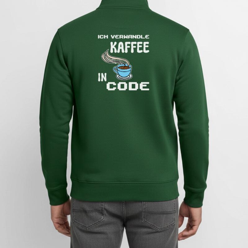 Developer Computerfreak Statement Coden Skripting Unisex Organic Zip Sweatshirt von Stanley/Stella