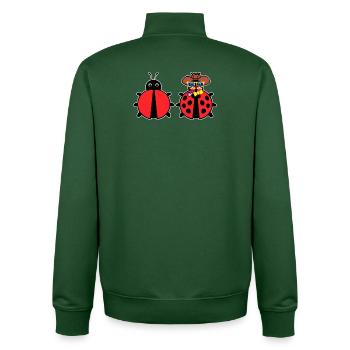 Bugs Bugfixing Debug Developer Computerfreak - Unisex Organic Zip Sweatshirt von Stanley/Stella - Flaschengrün - Hinten - AI Model Male 185 dark (185cm)