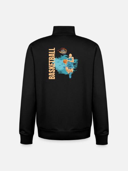Basketball - Unisex Organic Zip Sweatshirt von Stanley/Stella - Schwarz