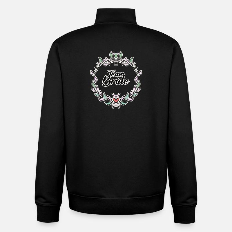Team Bride - Unisex Organic Zip Sweatshirt by Stanley/Stella - black