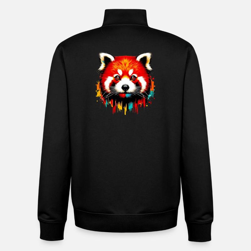 Kleiner Panda - Unisex Organic Zip Sweatshirt von Stanley/Stella - Schwarz