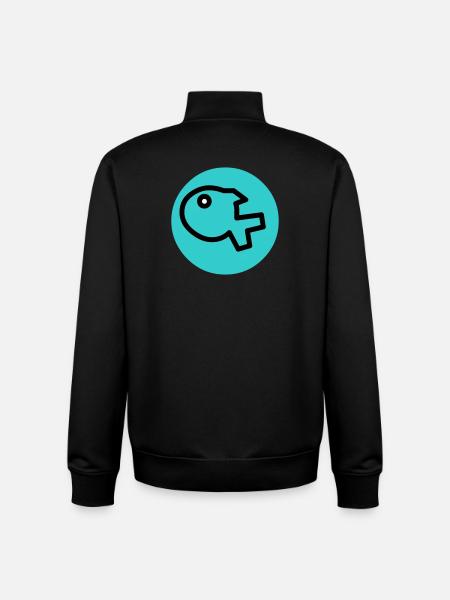 little fish - Unisex Organic Zip Sweatshirt by Stanley/Stella - black