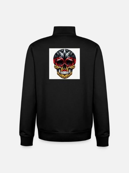 Skull Germany - Unisex Organic Zip Sweatshirt by Stanley/Stella - black