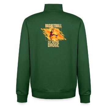 Basketball ist meine Droge - Unisex Organic Zip Sweatshirt von Stanley/Stella - Flaschengrün - Hinten - AI Model Male 185 dark (185cm)