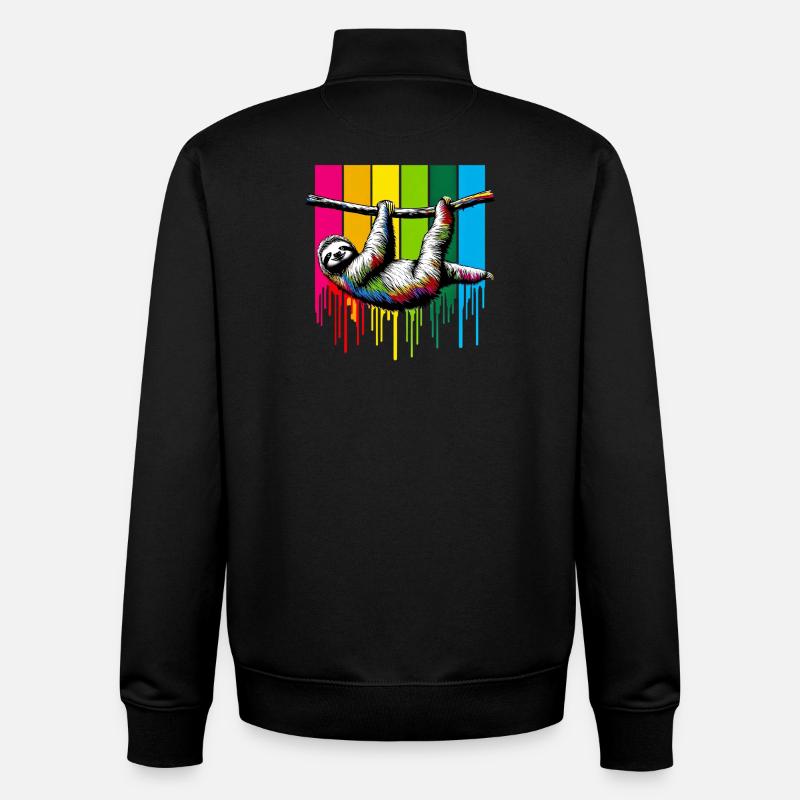 Sloth - Unisex Organic Zip Sweatshirt by Stanley/Stella - black