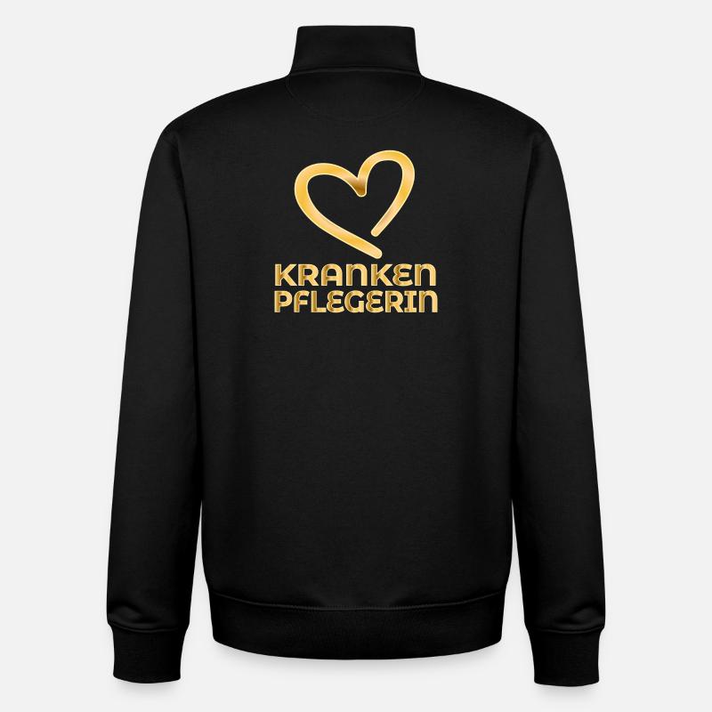 DANKESCHÖN KRANKENPFLEGERIN - Unisex Organic Zip Sweatshirt von Stanley/Stella - Schwarz