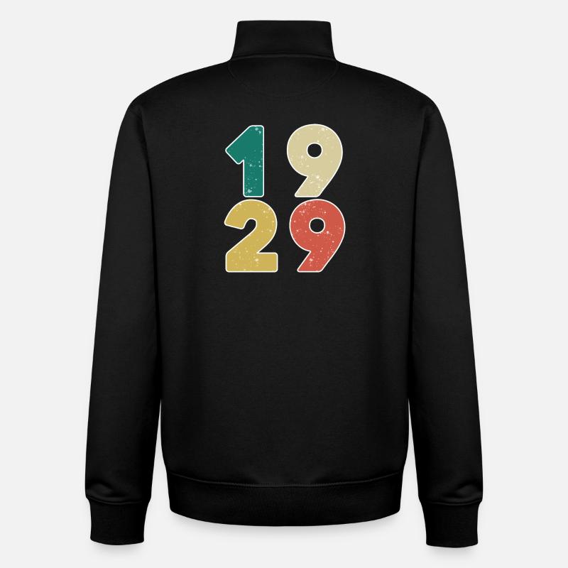 1929 - Année 1929 - Année 1929 - Sweat zippé unisexe en coton bio Stanley/Stella - noir