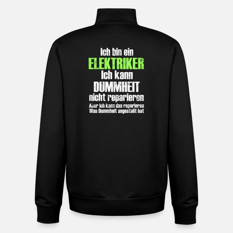 Elektriker - Unisex Organic Zip Sweatshirt von Stanley/Stella - Schwarz