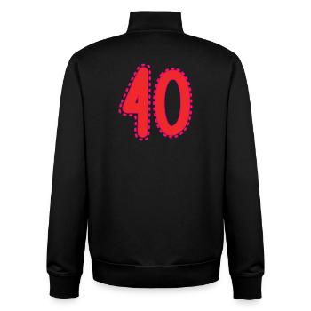 40 - Sweat zippé unisexe en coton bio Stanley/Stella - noir - Dos - AI Model Male 185 light (185cm)