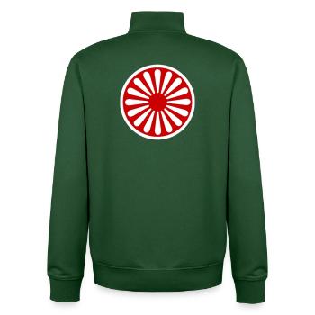 115552801 181906632 Reisender - Unisex Organic Zip Sweatshirt von Stanley/Stella - Flaschengrün - Hinten - AI Model Male 185 dark (185cm)
