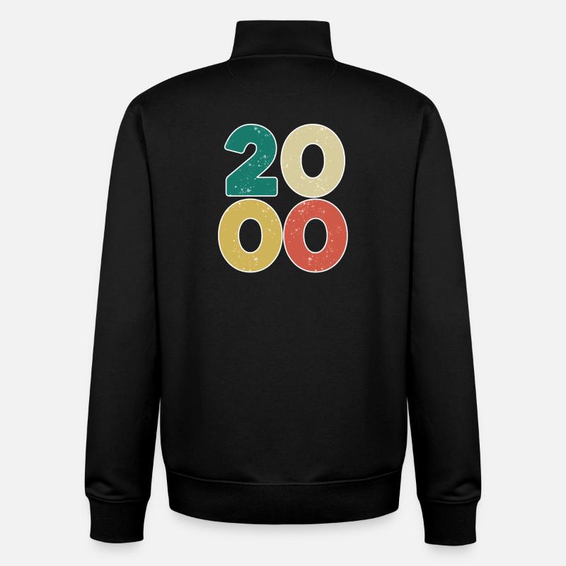 2000 - Année 2000 - Année 2000 - Sweat zippé unisexe en coton bio Stanley/Stella - noir