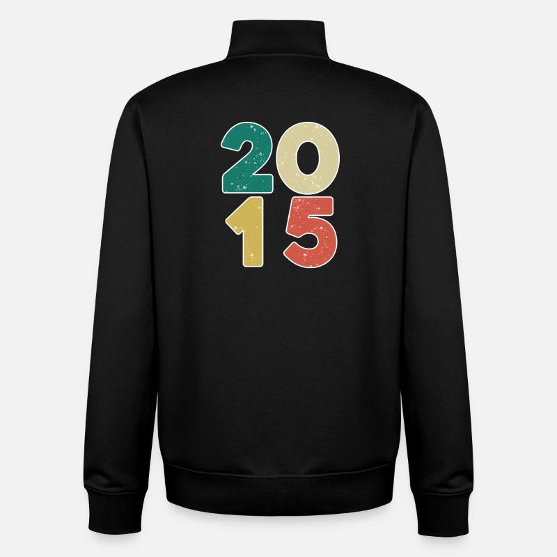 2015 - Year 2015 - Year 2015 - Unisex Organic Zip Sweatshirt by Stanley/Stella - black