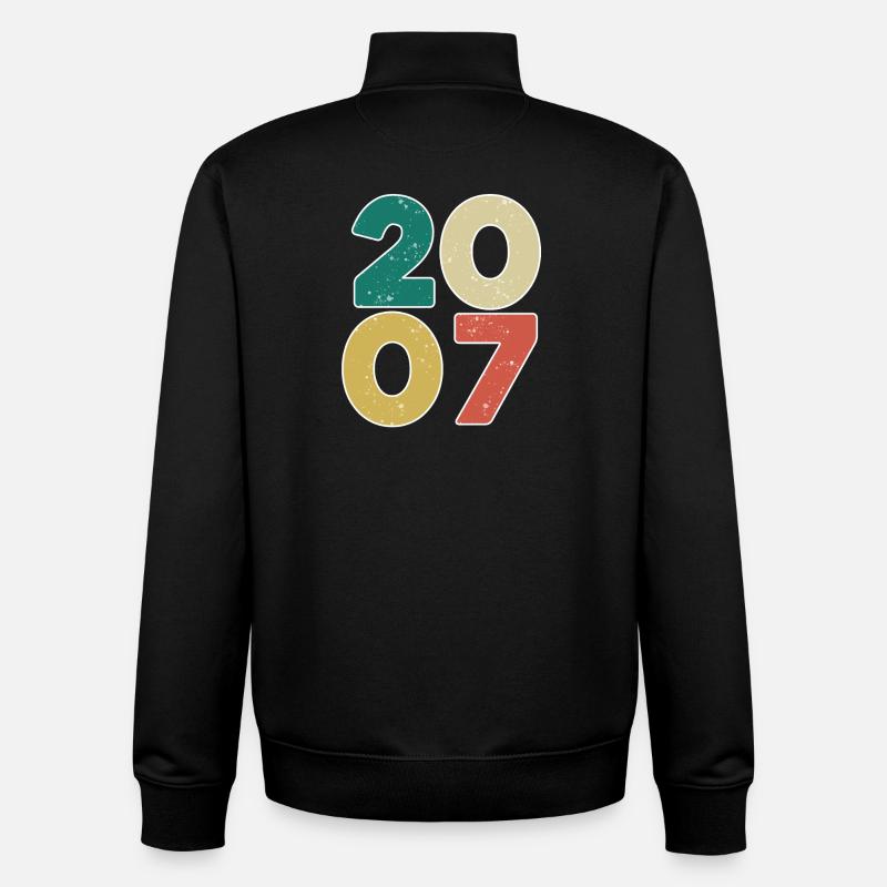 2007 - Year 2007 - Year 2007 - Unisex Organic Zip Sweatshirt by Stanley/Stella - black