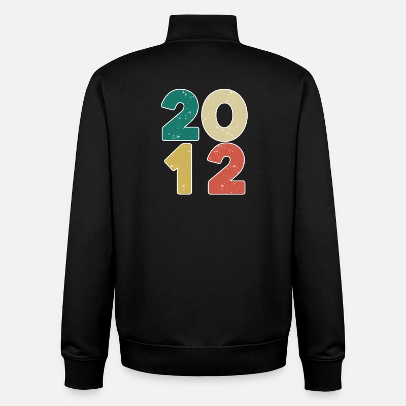 2012 - Année 2012 - Année 2012 - Sweat zippé unisexe en coton bio Stanley/Stella - noir