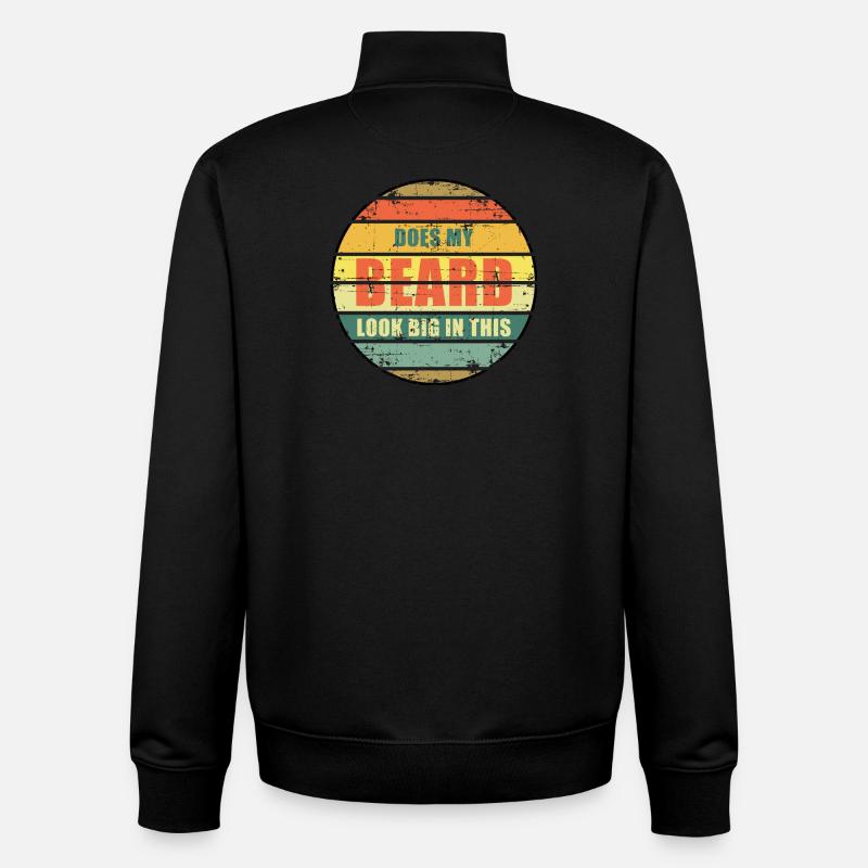 Sieht mein Bart darin groß aus? - Unisex Organic Zip Sweatshirt von Stanley/Stella - Schwarz
