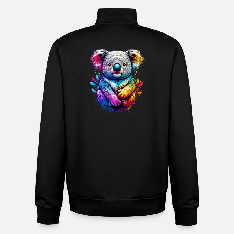 Koala - Unisex Organic Zip Sweatshirt von Stanley/Stella - Schwarz