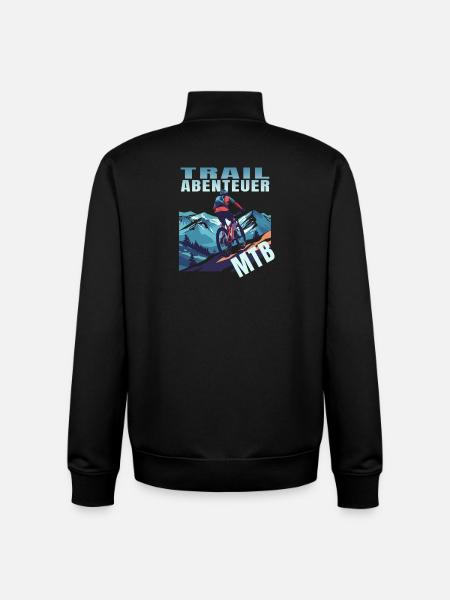 Trail Abenteuer - Unisex Organic Zip Sweatshirt von Stanley/Stella - Schwarz