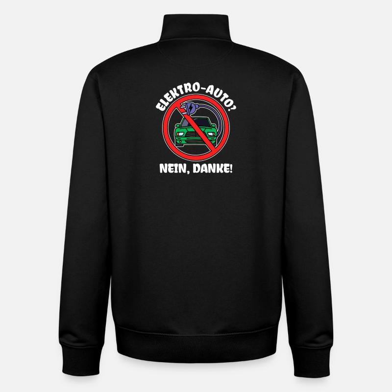 E-auto Elektrische Energie Strom Statement Tanken - Unisex Organic Zip Sweatshirt von Stanley/Stella - Schwarz