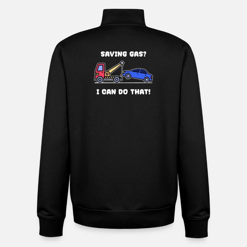 Auto Statement Tanken Energiespeicher Strom - Unisex Organic Zip Sweatshirt von Stanley/Stella - Schwarz