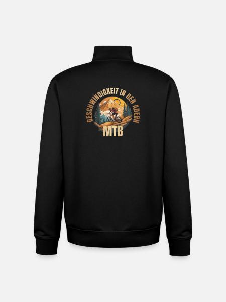 Geschwindigkeit in den Adern - Unisex Organic Zip Sweatshirt von Stanley/Stella - Schwarz