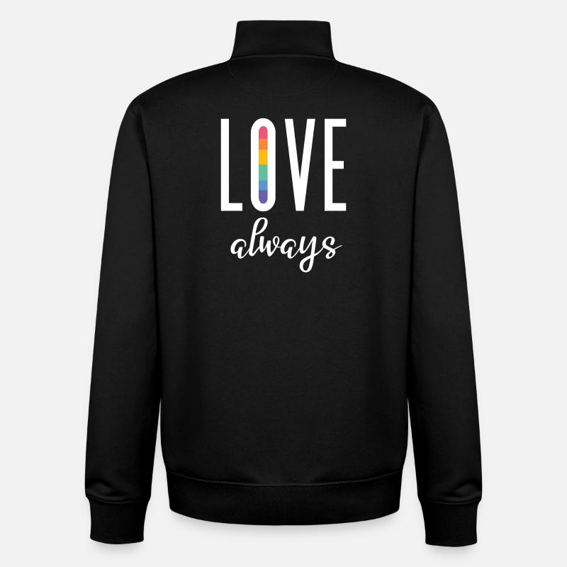 LGBT Pride Month - Liebe immer - Unisex Organic Zip Sweatshirt von Stanley/Stella - Schwarz