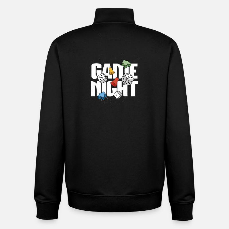 Board Game Enthusiasts - Unisex Organic Zip Sweatshirt by Stanley/Stella - black