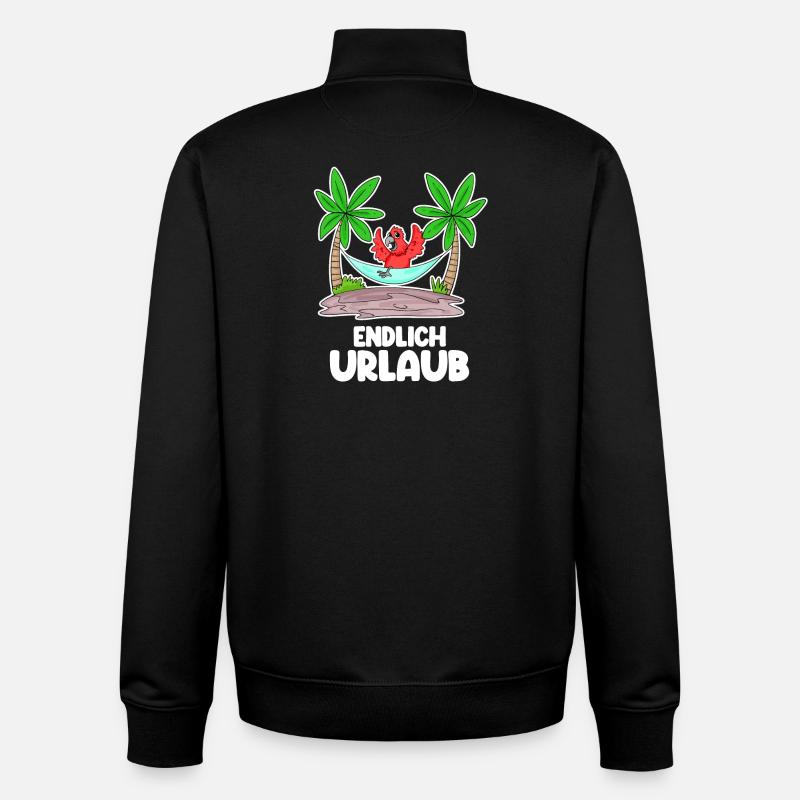 Urlaub Ferien Frei - Unisex Organic Zip Sweatshirt von Stanley/Stella - Schwarz