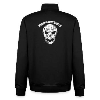 Klapprad Bicycle Skull Fahrrad Rowdys Bike Kappe - Unisex Organic Zip Sweatshirt von Stanley/Stella - Schwarz - Hinten - AI Model Male 185 light (185cm)