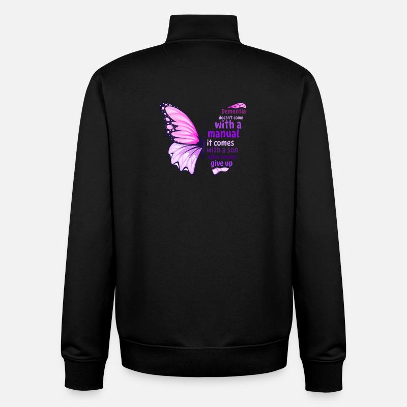 Demenzpfleger Schmetterling - Unisex Organic Zip Sweatshirt von Stanley/Stella - Schwarz