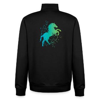 Pferd Illustration Explosion Kunst Symbol icon - Unisex Organic Zip Sweatshirt von Stanley/Stella - Schwarz - Hinten - AI Model Male 185 light (185cm)