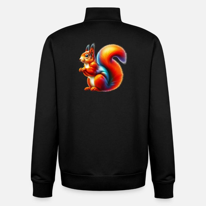 Eichhörnchen - Unisex Organic Zip Sweatshirt von Stanley/Stella - Schwarz