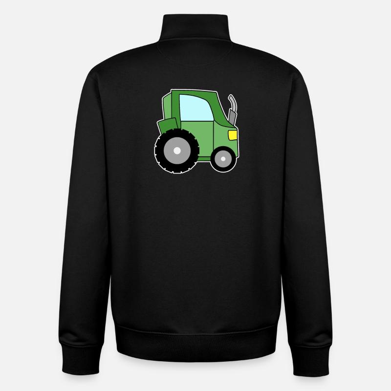 Tractor green - Unisex Organic Zip Sweatshirt by Stanley/Stella - black