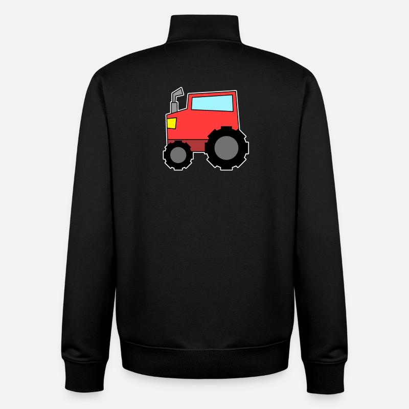 Traktor rot - Unisex Organic Zip Sweatshirt von Stanley/Stella - Schwarz