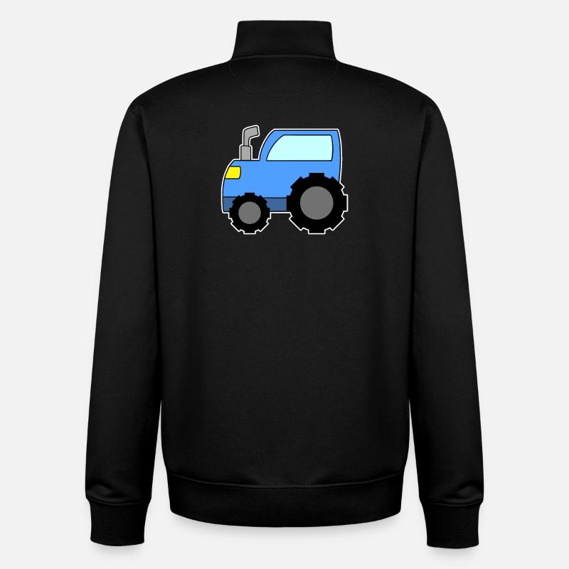 Traktor Blau - Unisex Organic Zip Sweatshirt von Stanley/Stella - Schwarz
