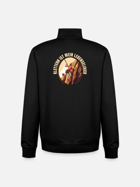 Klettern ist mein Lebenselixier - Unisex Organic Zip Sweatshirt von Stanley/Stella - Schwarz