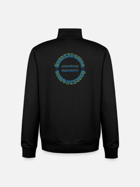 Europese democraat uit overtuiging Circulaire - Unisex sweater met rits van biologisch katoen Stanley/Stella - zwart