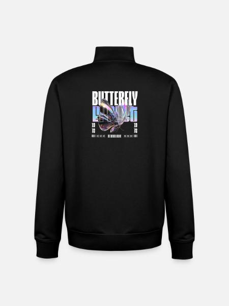 Butterfly Effect Holo - Unisex Organic Zip Sweatshirt by Stanley/Stella - black