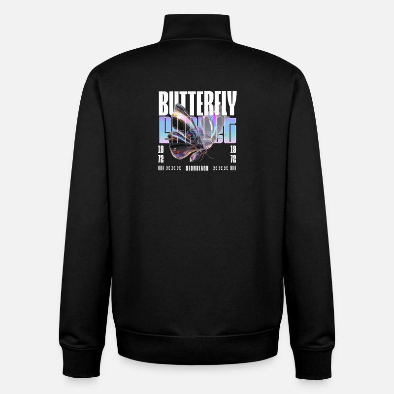 Butterfly Effect Holo - Unisex Organic Zip Sweatshirt by Stanley/Stella - black
