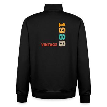 40th Birthday - Unisex Organic Zip Sweatshirt by Stanley/Stella - black - Back - AI Model Male 185 light (185cm)