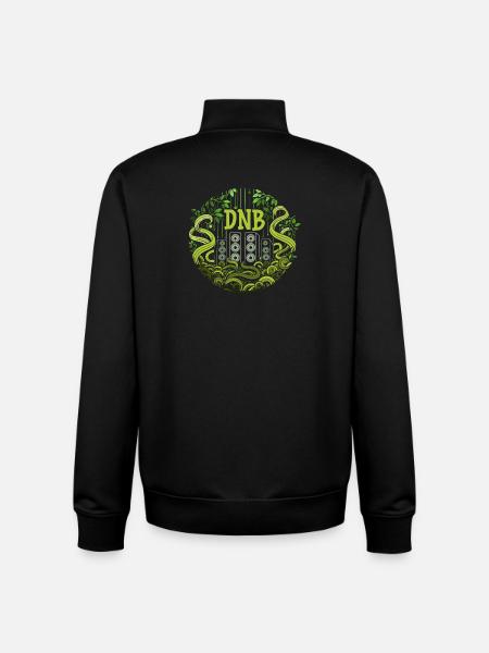 DNB Jungle, Drum and Bass Junglist - Unisex Organic Zip Sweatshirt by Stanley/Stella - black