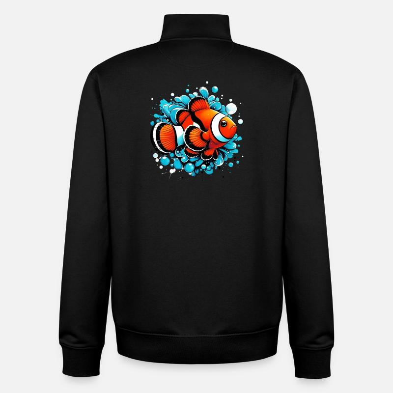 Clownfisch - Unisex Organic Zip Sweatshirt von Stanley/Stella - Schwarz