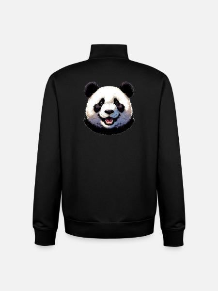 Panda - Unisex Organic Zip Sweatshirt by Stanley/Stella - black
