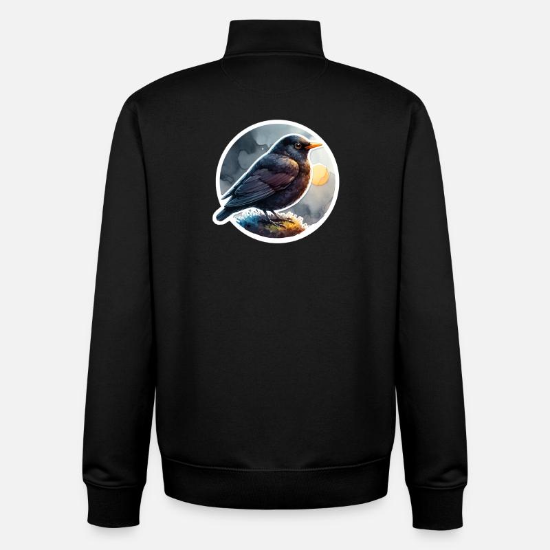 Amsel - Unisex Organic Zip Sweatshirt von Stanley/Stella - Schwarz